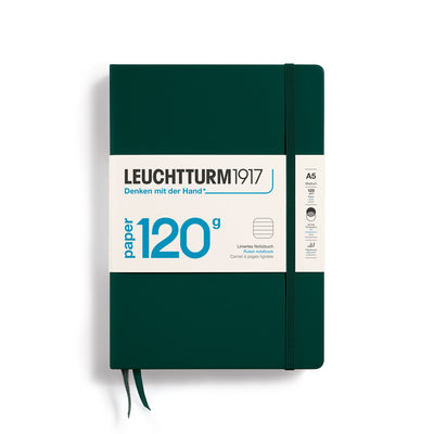 Leuchtturm Edition 120 Hardcover A5 Ruled Notebook - Forest Green