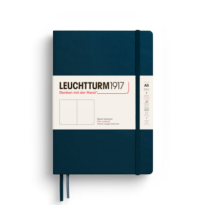 Leuchtturm Hardcover Medium A5 Plain Notebook - Deep Sea
