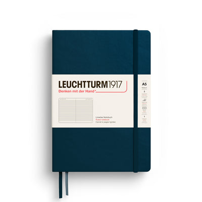 Leuchtturm Hardcover Medium A5 Ruled Notebook - Deep Sea