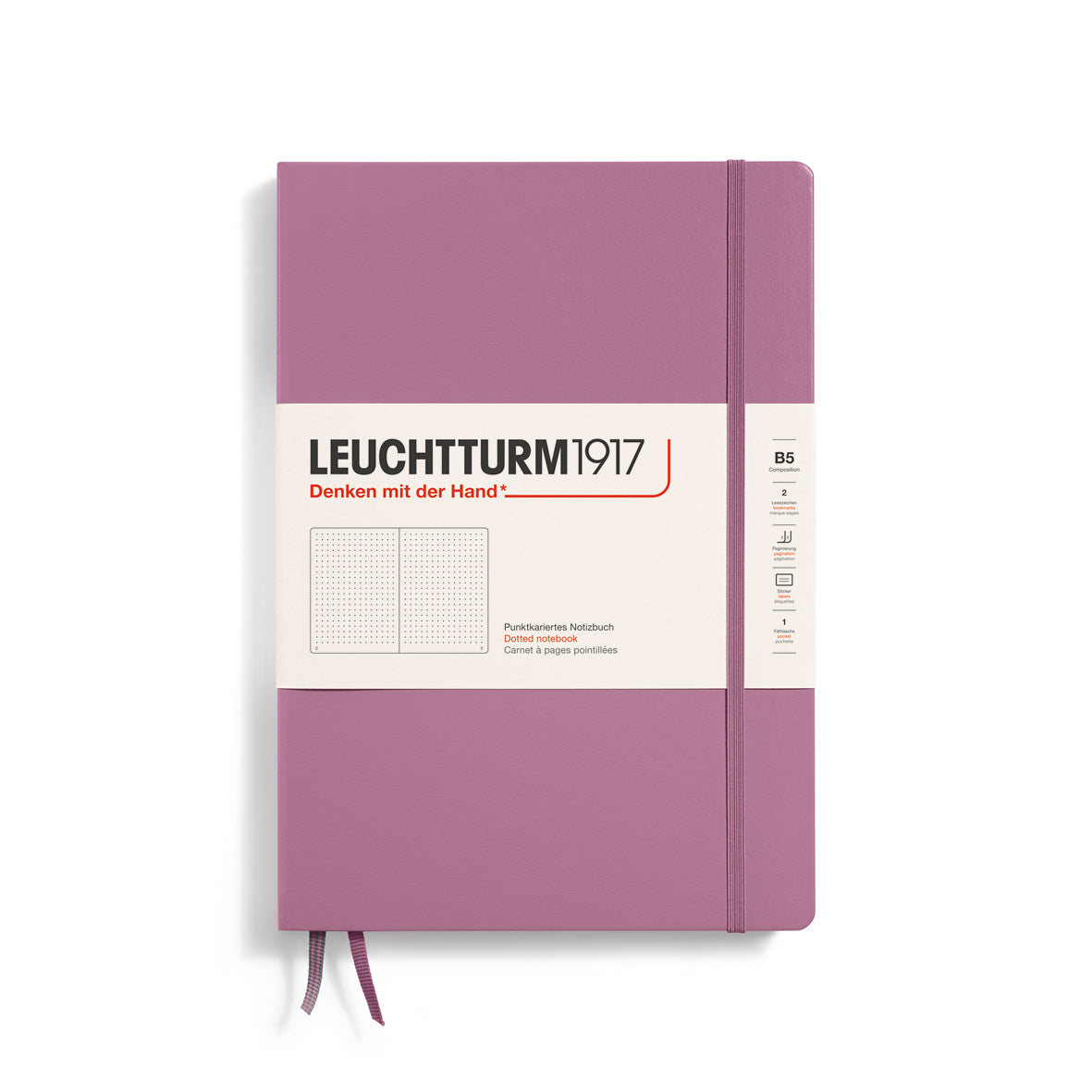 Leuchtturm Composition B5 Dotted Notebook - Dusty Rose