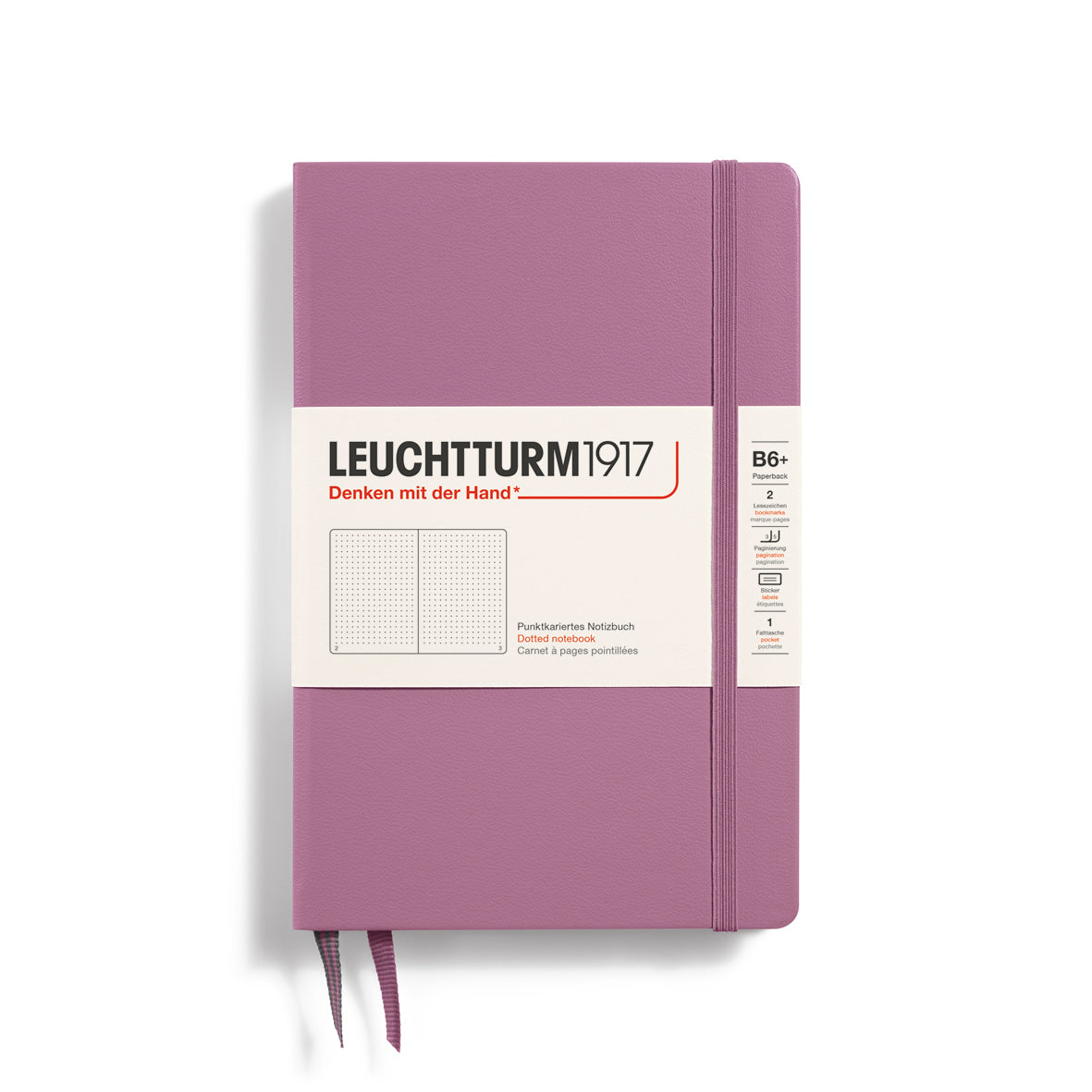 Leuchtturm Paperback B6+ Dotted Notebook - Dusty Rose