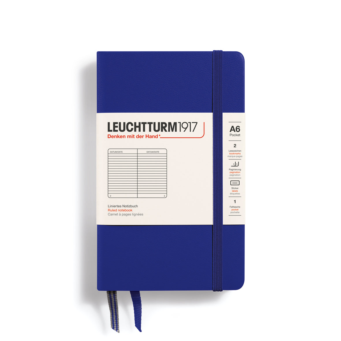 Leuchtturm Pocket A6 Ruled Notebook - Ink