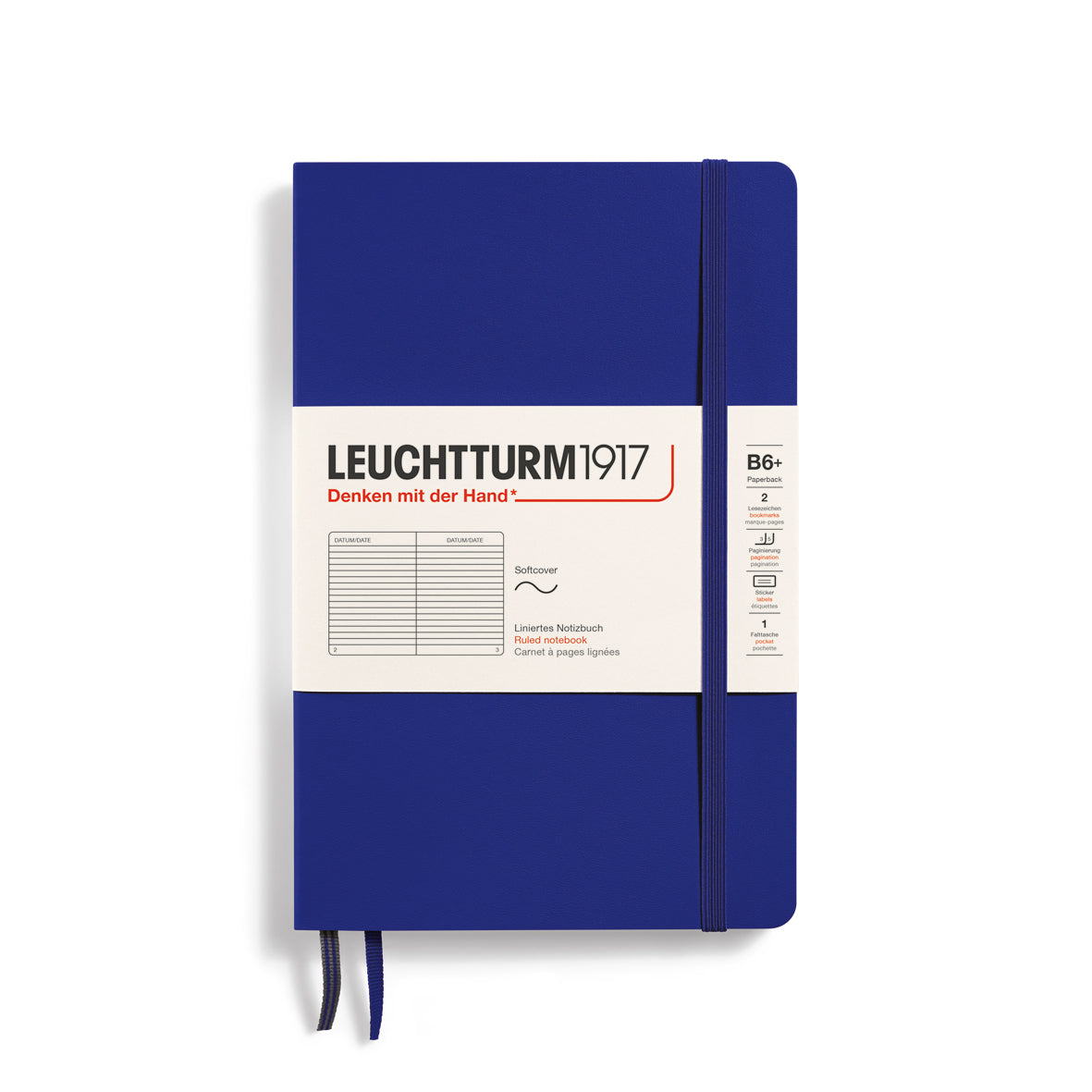 Leuchtturm Softcover Paperback B6+ Ruled Notebook - Ink