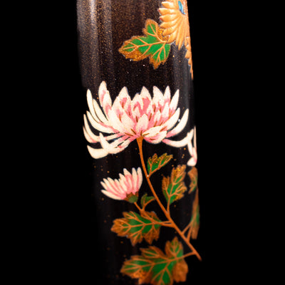 A macro shot of one of the flowers on the AP Limited Editions Writer Maki-e Fountain Pen - Chrystanthemum (Prototype).