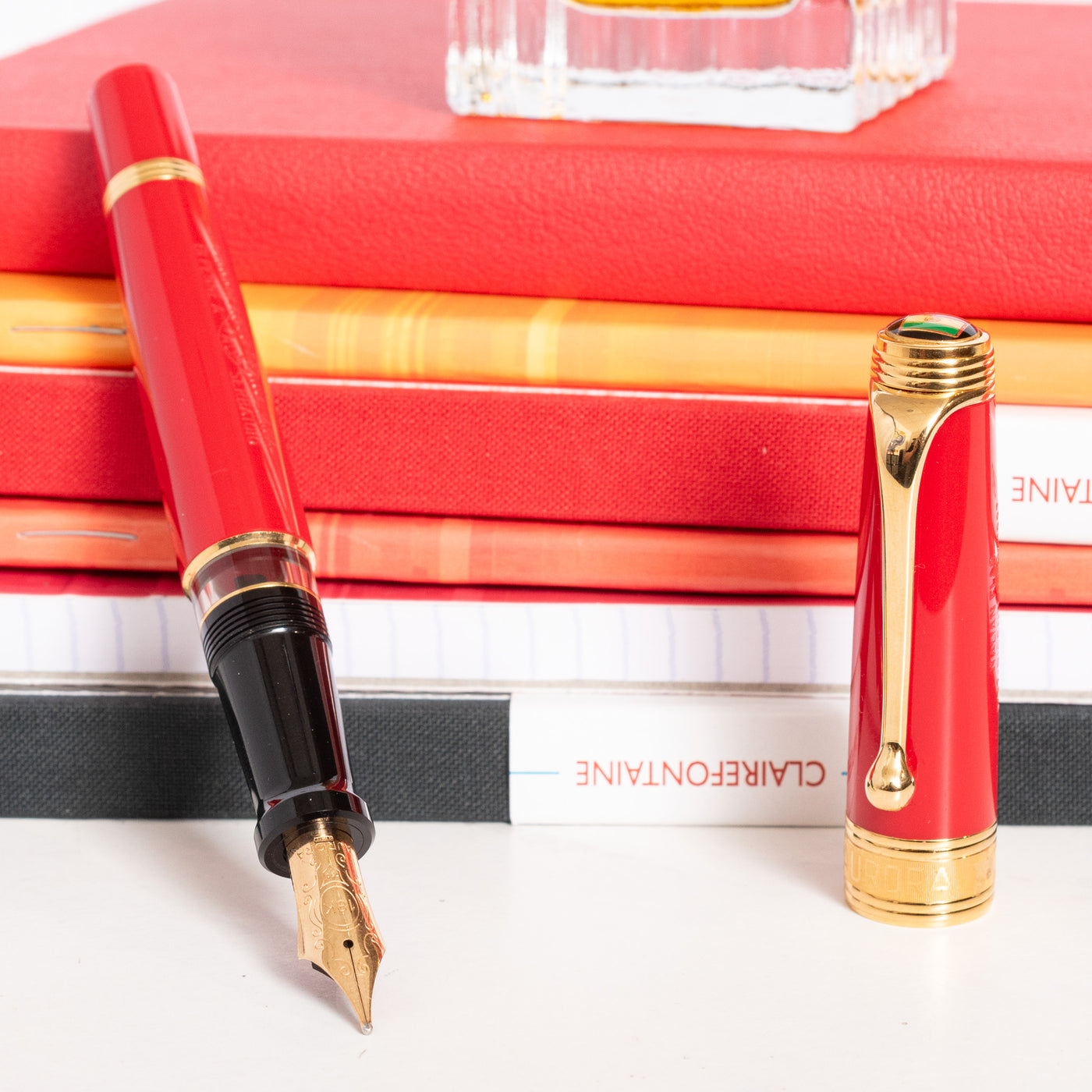 Aurora 1997 Limited Edition Italian Flag Red Fountain Pen