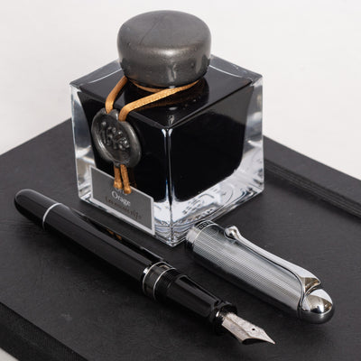 Aurora 88 Black Resin & Chrome Fountain Pen piston filled