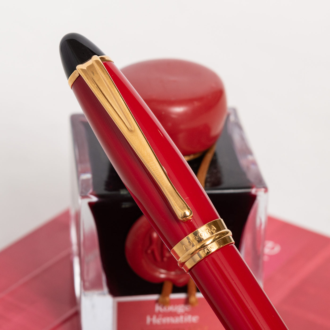 Aurora Ipsilon Red & Gold Fountain Pen Clip