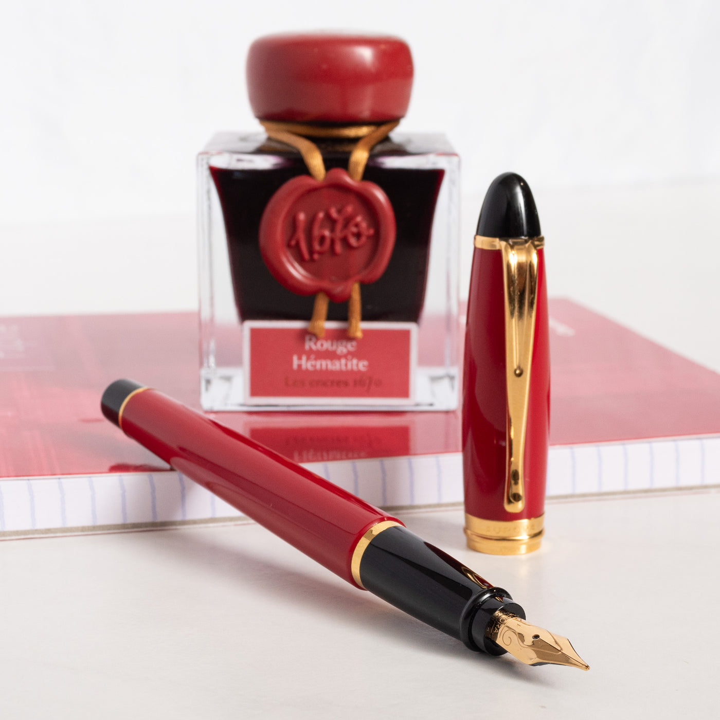 Aurora Ipsilon Red & Gold Fountain Pen Italy