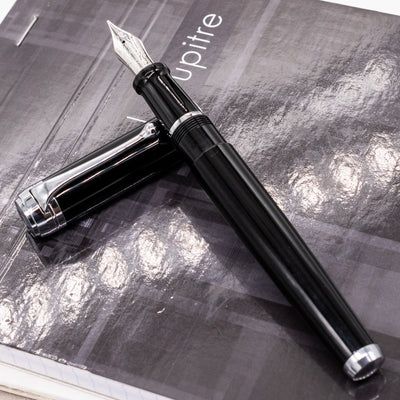 Aurora Talentum Black & Chrome Fountain Pen italian