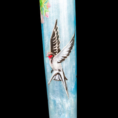 A macro shot of one of the swallows on the BENU Euphoria Limited Edition Fountain Pen - Swallow’s Song.