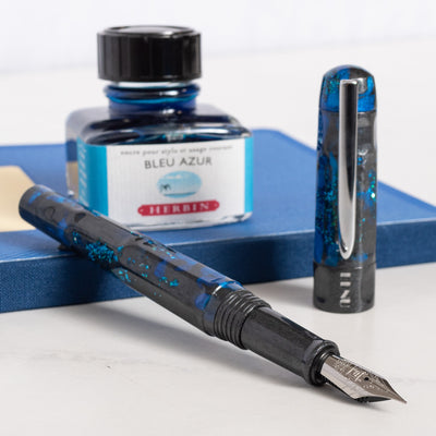 BENU Talisman Hawk's Eye Fountain Pen uncapped