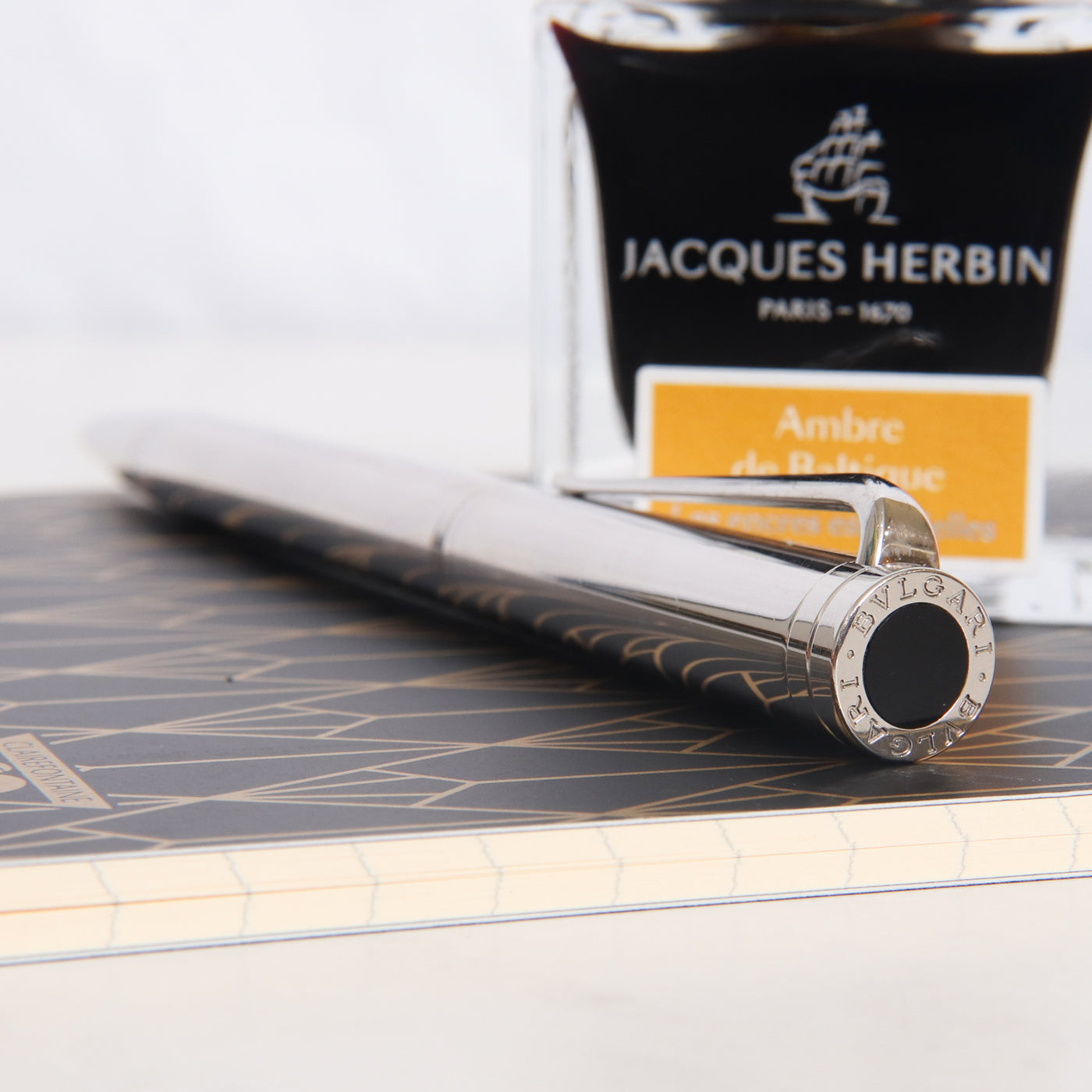 Bvlgari Sterling Silver Ballpoint Pen - Preowned Logo