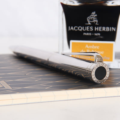 Bvlgari Sterling Silver Ballpoint Pen - Preowned Logo