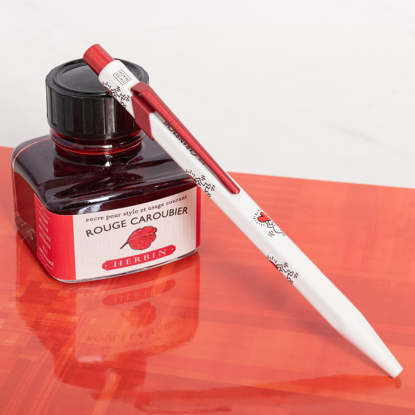 Caran d'Ache 849 Special Edition Keith Haring White Ballpoint Pen