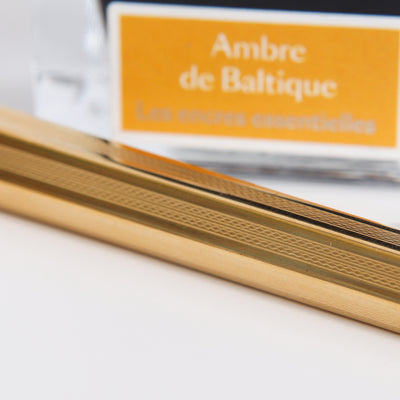 Caran d'Ache Hexagonal Gold Plated Guilloche Fountain Pen - Preowned Barrel Details