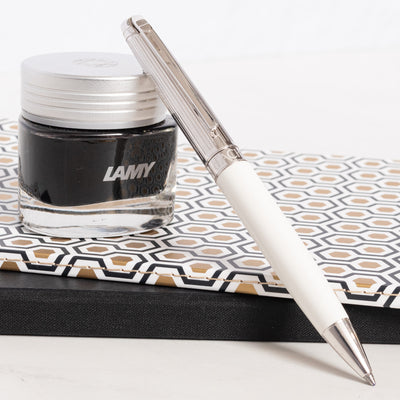 Caran d'Ache Leman Bicolor White & Silver Ballpoint Pen