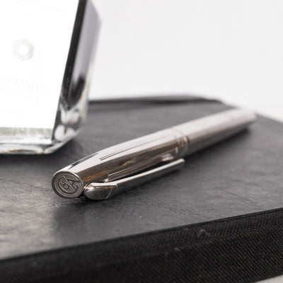 Caran d'Ache Madison Cisele Silver Rhodium Coated Fountain Pen - Preowned Logo