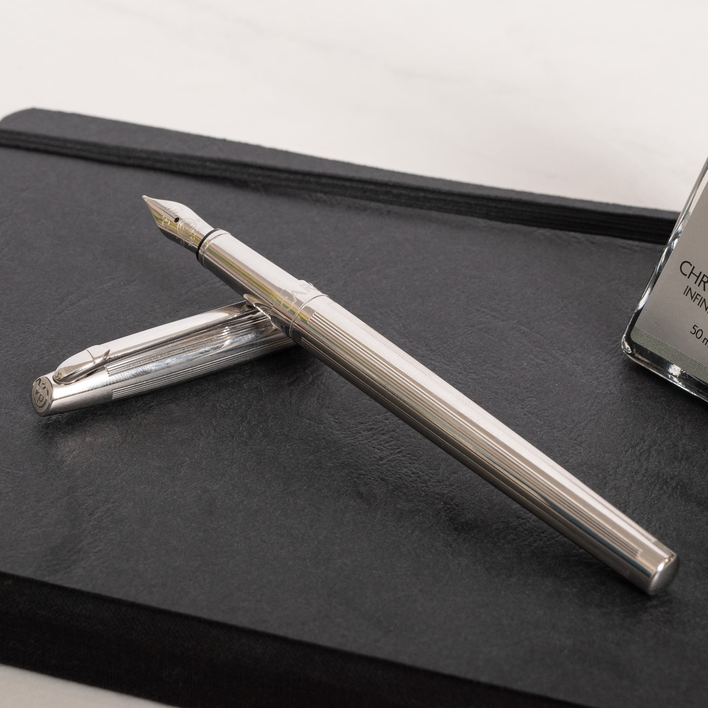 Caran d'Ache Madison Cisele Silver Rhodium Coated Fountain Pen - Preowned