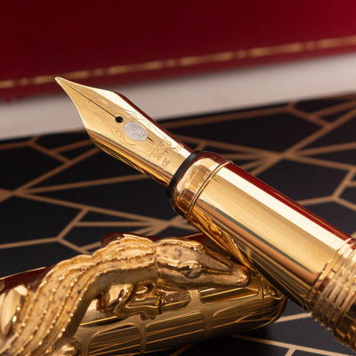 Cartier Crocodiles Exceptional Limited Edition Fountain Pen 18k Gold Nib Detail