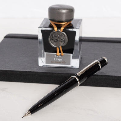 Cartier Diabolo Black & Palladium Mechanical Pencil silver trim
