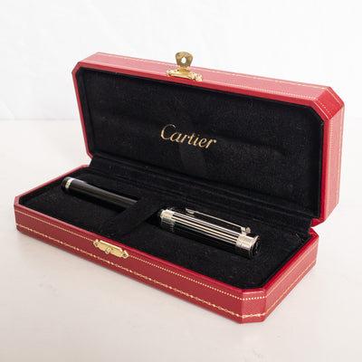 Cartier Pasha Platinum Barcode Rollerball Pen - Preowned Inside Packaging