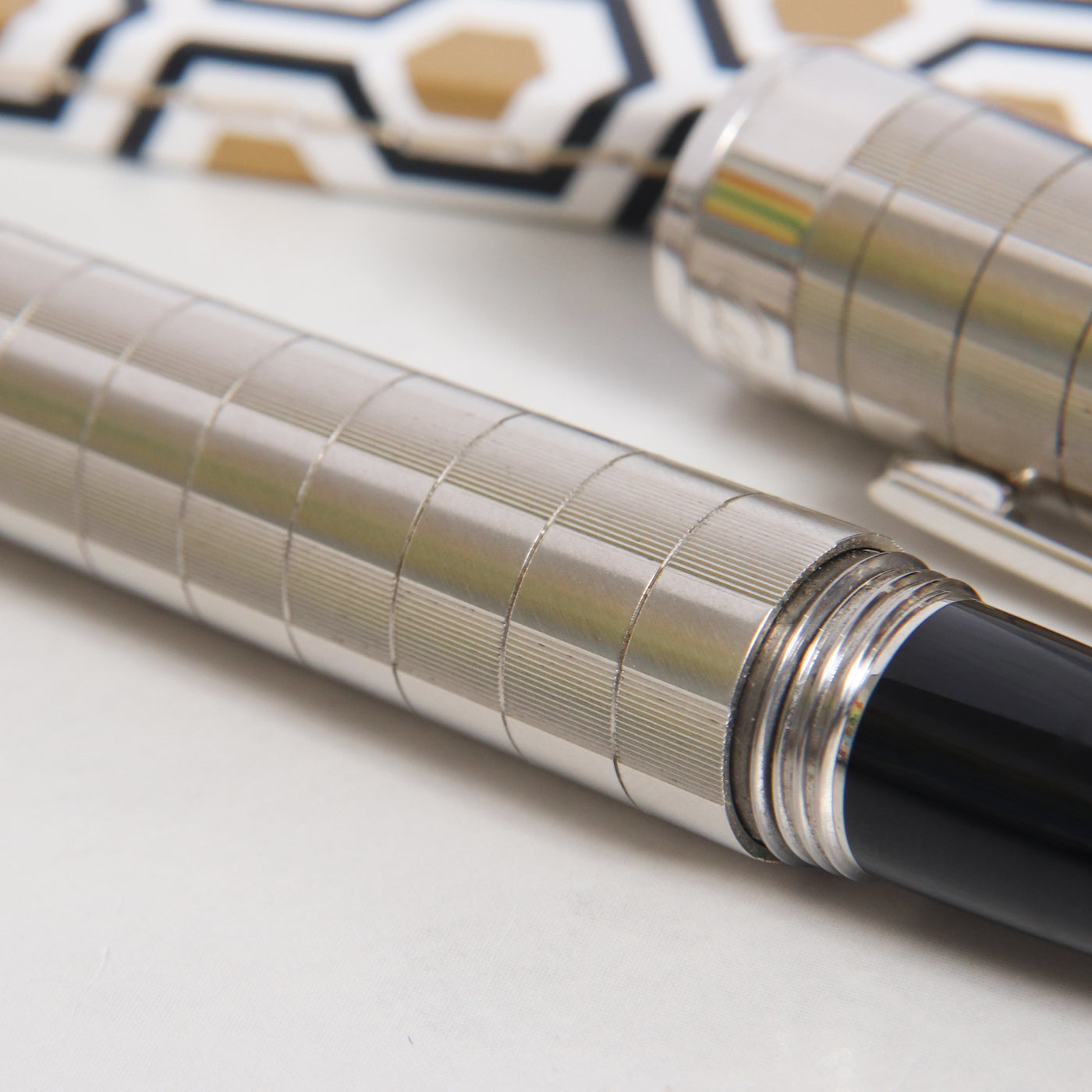 Cartier Pasha de Platinum Rollerball Pen - Preowned Barrel Details