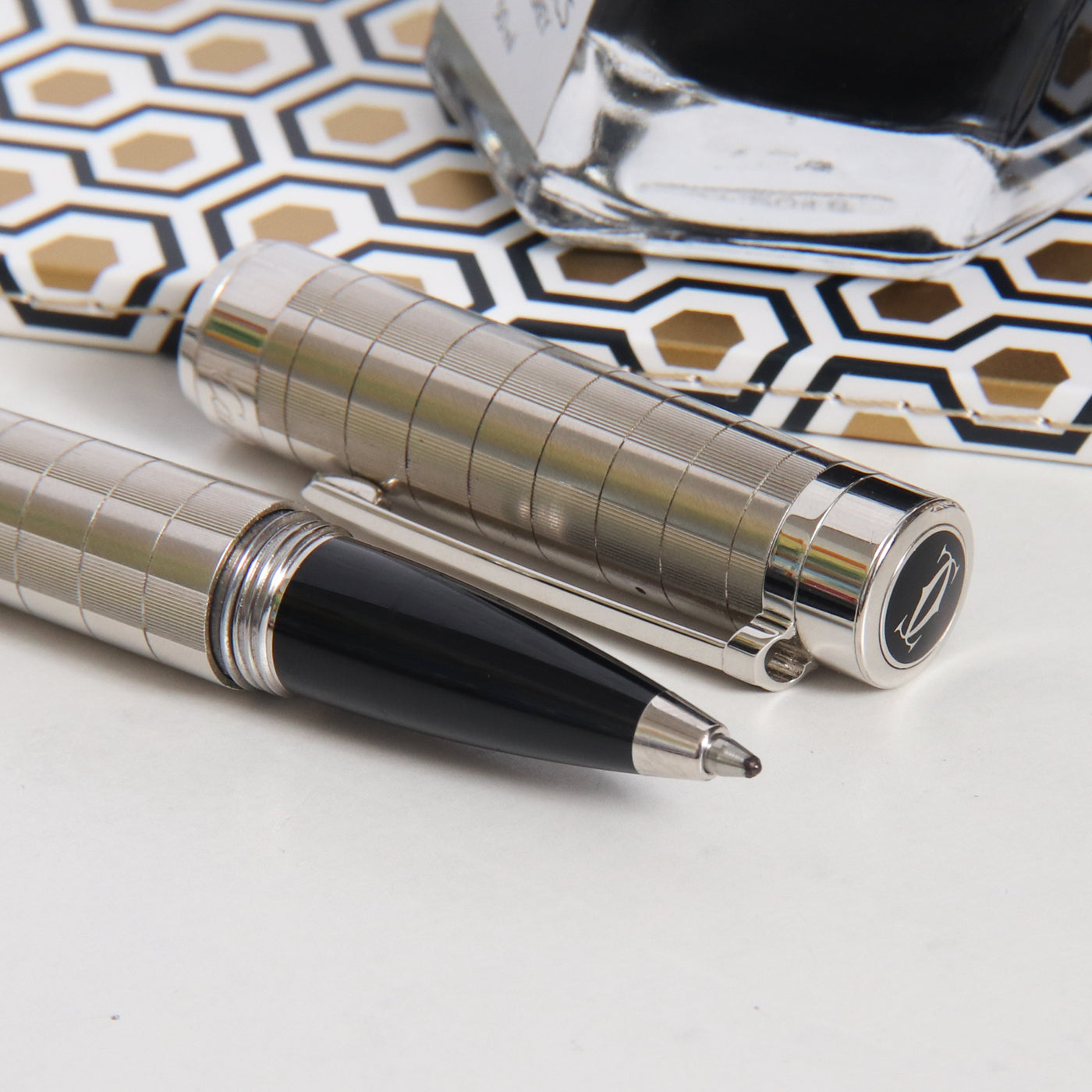 Cartier Pasha de Platinum Rollerball Pen - Preowned Tip Details