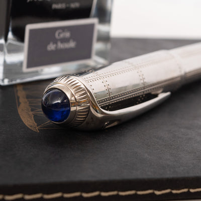 Cartier Roadster Transatlantique Rivets Decor Fountain Pen - Preowned Blue Dome