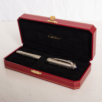Cartier Roadster Transatlantique Rivets Decor Fountain Pen - Preowned Inside Packaging