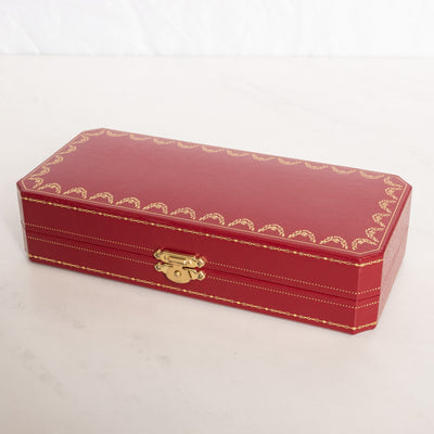 Cartier Roadster Transatlantique Rivets Decor Fountain Pen - Preowned Red Leather Box