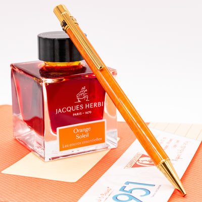 Cartier Trinity Orange Ballpoint Pen Lacquer