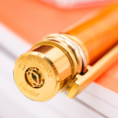 Cartier Trinity Orange Ballpoint Pen Cap Top