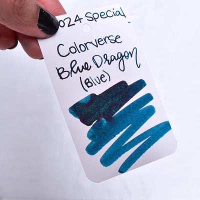 Colorverse 2024 Blue Dragon Glistening Blue Ink Bottle shimmering
