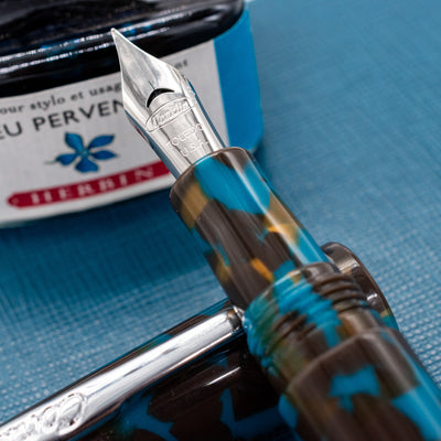 Conklin All American Southwest Turquoise Fountain Pen stainless steel nib