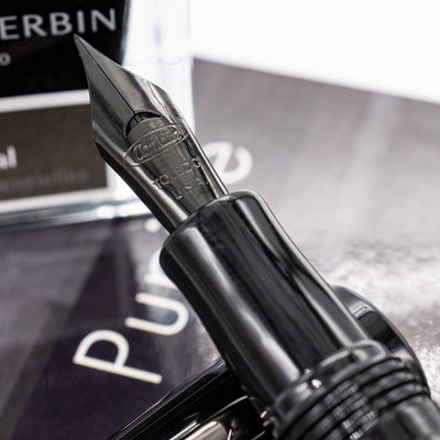 Conklin All American Raven Black Fountain Pen stainless steel nib