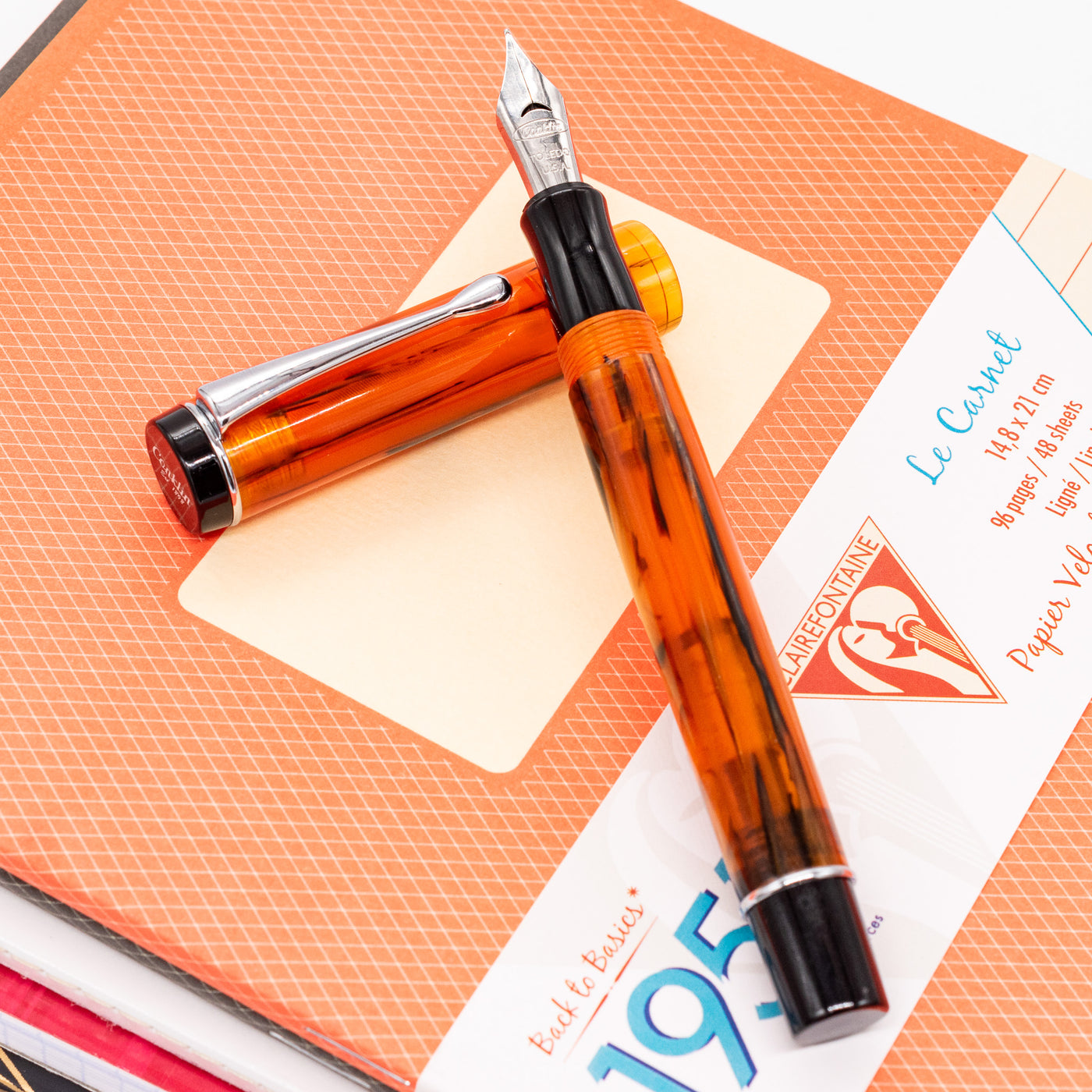 Conklin Duragraph Amber Fountain Pen brown