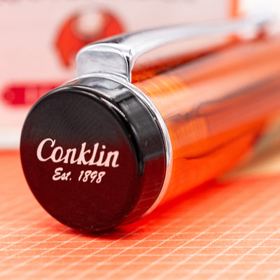 Conklin Duragraph Amber Fountain Pen cap top