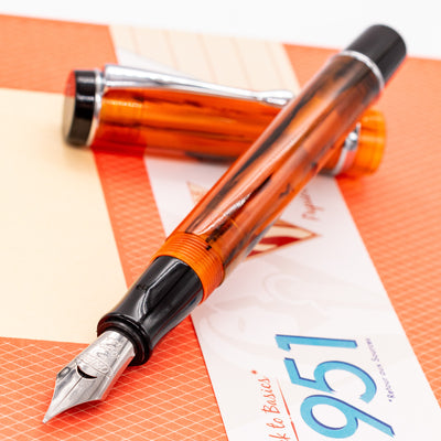 Conklin Duragraph Amber Fountain Pen uncapped