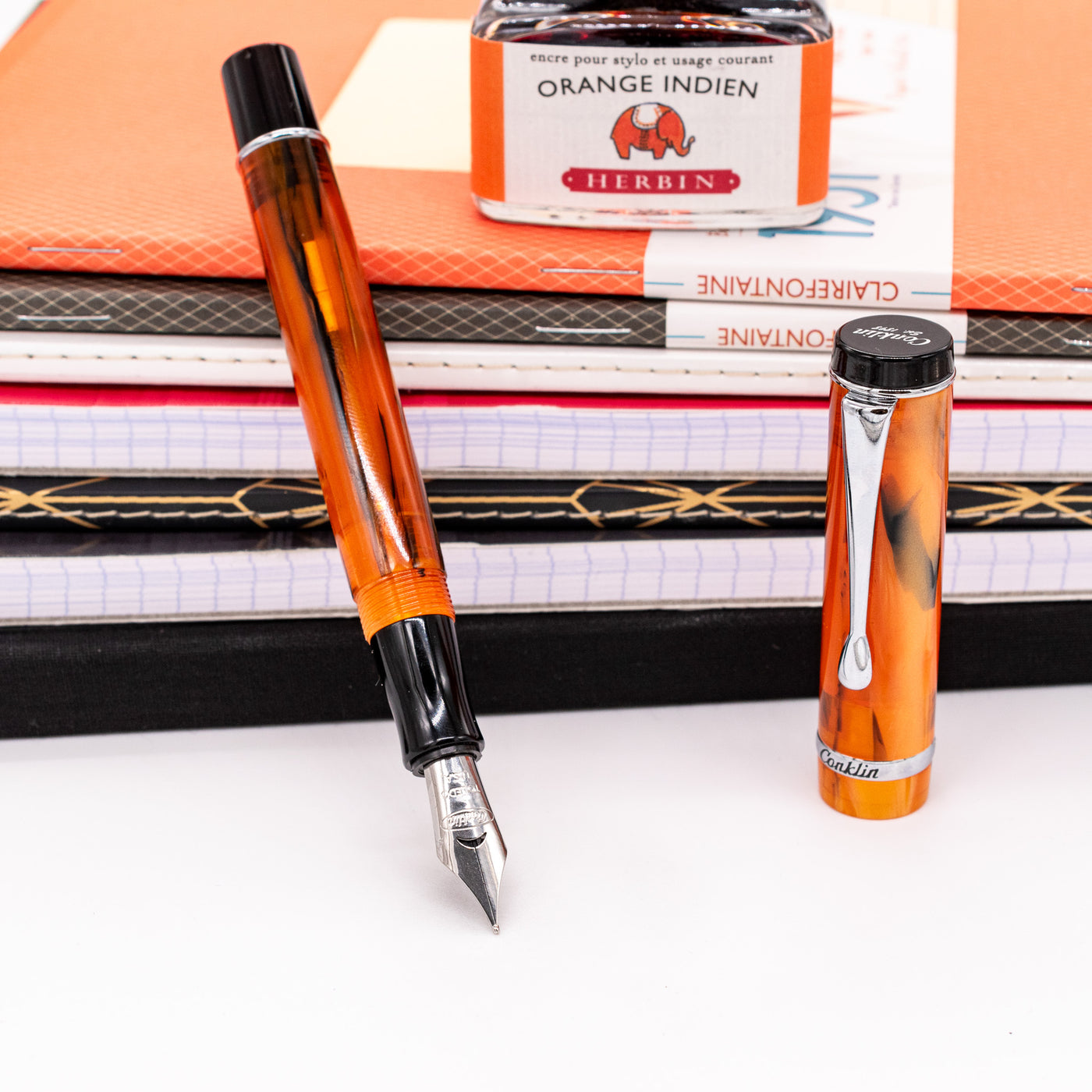 Conklin Duragraph Amber Fountain Pen