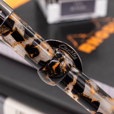 Conklin mark Twain Crescent Filler Fountain Pen - Orange Medley ring