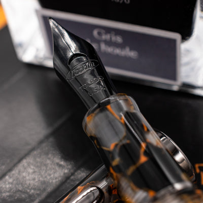 Conklin mark Twain Crescent Filler Fountain Pen - Orange Medley stainless steel nib