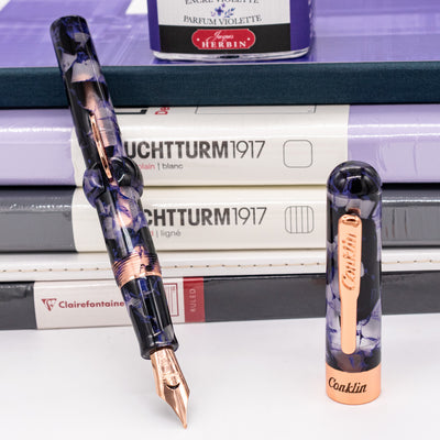 Conklin mark Twain Crescent Filler Fountain Pen - Purple Fusion