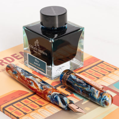 Conklin 1898 Misto Orange Fountain Pen swirled resin