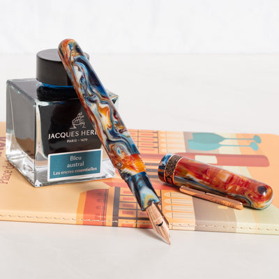 Conklin 1898 Misto Orange Fountain Pen uncapped