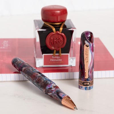 Conklin 1898 Misto Purple Rollerball Pen rose gold trim