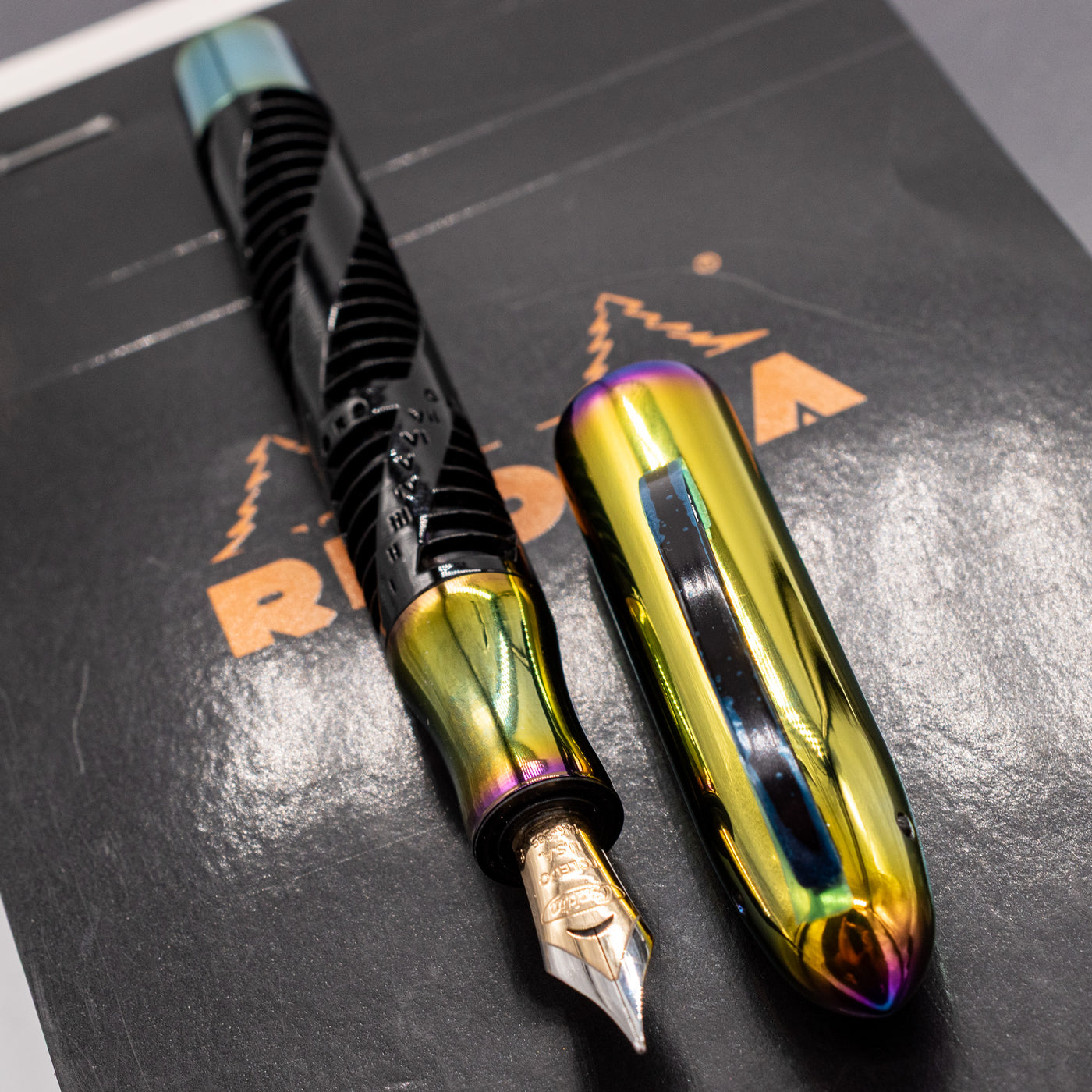 Conklin Nozac Futura Rainbow Fountain Pen PVD