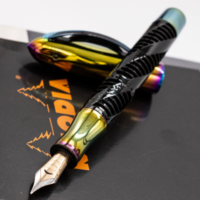 Conklin Nozac Futura Rainbow Fountain Pen uncapped