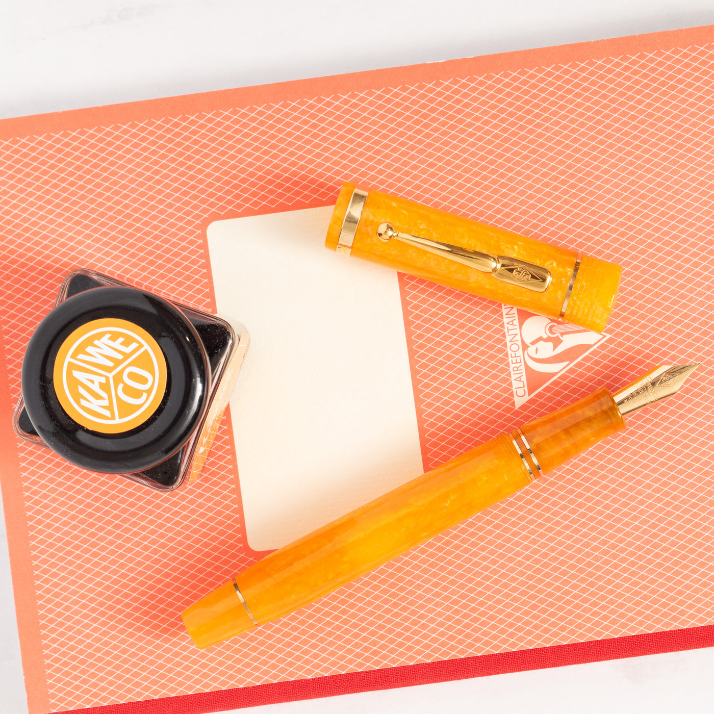 Conway Stewart Winston Churchill Oversize Orange Fountain Pen arancio