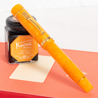 Conway Stewart Winston Churchill Oversize Orange Fountain Pen capped
