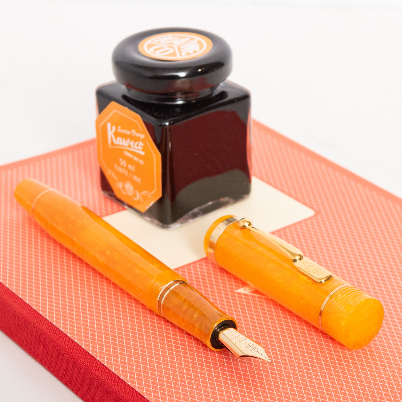 Conway Stewart Winston Churchill Oversize Orange Fountain Pen preowned